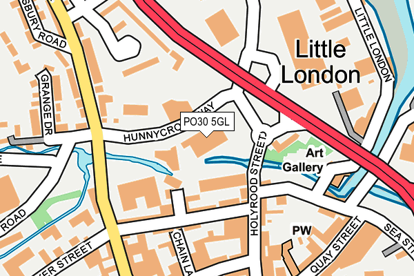 PO30 5GL map - OS OpenMap – Local (Ordnance Survey) PO30 5GL map - OS OpenMap – Local (Ordnance Survey)