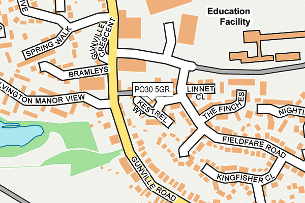 PO30 5GR map - OS OpenMap – Local (Ordnance Survey) PO30 5GR map - OS OpenMap – Local (Ordnance Survey)