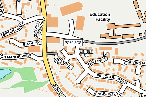 PO30 5GS map - OS OpenMap – Local (Ordnance Survey)