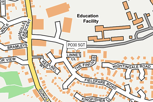 PO30 5GT map - OS OpenMap – Local (Ordnance Survey) PO30 5GT map - OS OpenMap – Local (Ordnance Survey)