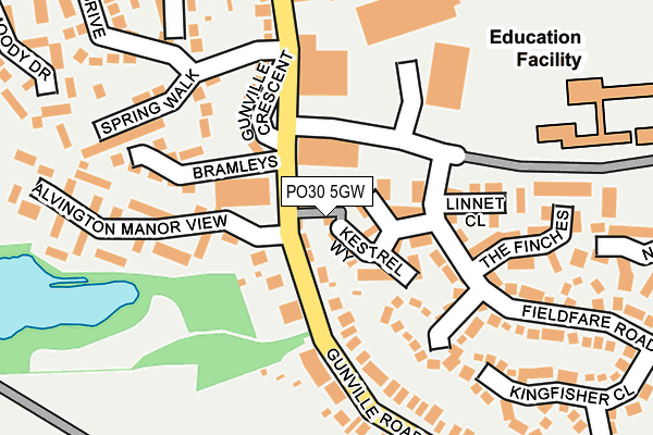PO30 5GW map - OS OpenMap – Local (Ordnance Survey) PO30 5GW map - OS OpenMap – Local (Ordnance Survey)