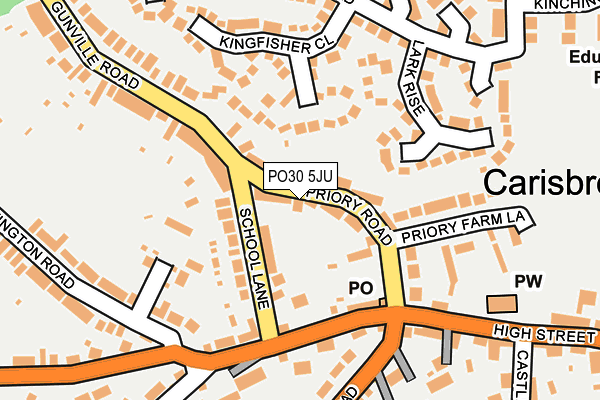 PO30 5JU map - OS OpenMap – Local (Ordnance Survey) PO30 5JU map - OS OpenMap – Local (Ordnance Survey)