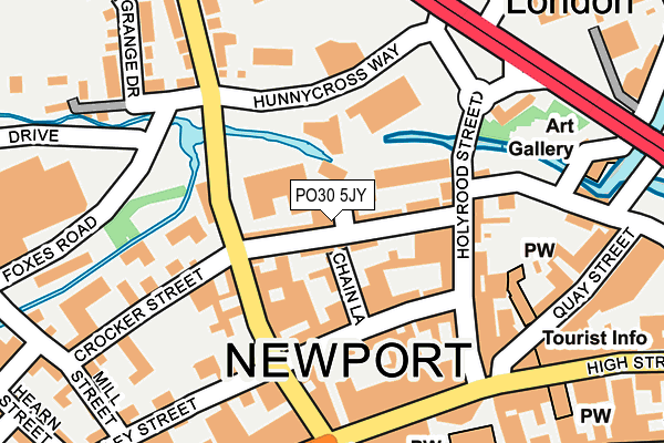 PO30 5JY map - OS OpenMap – Local (Ordnance Survey) PO30 5JY map - OS OpenMap – Local (Ordnance Survey)