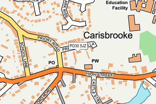 PO30 5JZ map - OS OpenMap – Local (Ordnance Survey) PO30 5JZ map - OS OpenMap – Local (Ordnance Survey)