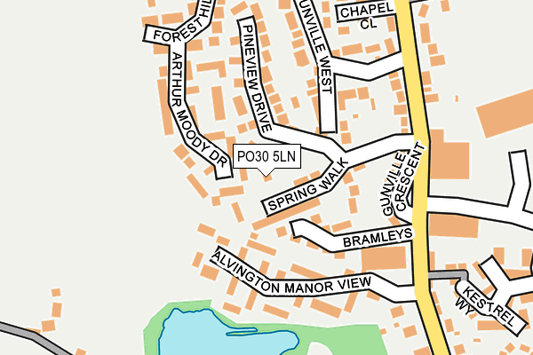 PO30 5LN map - OS OpenMap – Local (Ordnance Survey) PO30 5LN map - OS OpenMap – Local (Ordnance Survey)
