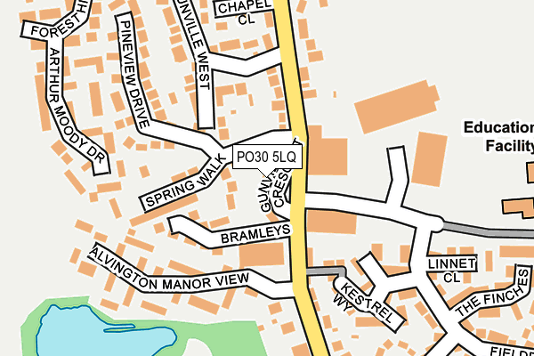 PO30 5LQ map - OS OpenMap – Local (Ordnance Survey) PO30 5LQ map - OS OpenMap – Local (Ordnance Survey)