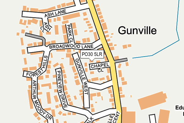 PO30 5LR map - OS OpenMap – Local (Ordnance Survey)