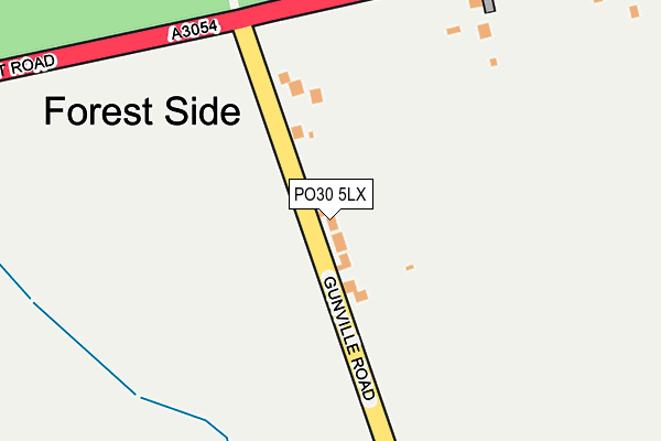 PO30 5LX map - OS OpenMap – Local (Ordnance Survey)