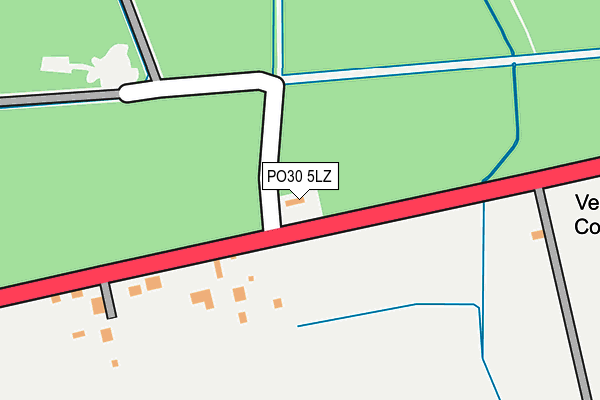 PO30 5LZ map - OS OpenMap – Local (Ordnance Survey) PO30 5LZ map - OS OpenMap – Local (Ordnance Survey)