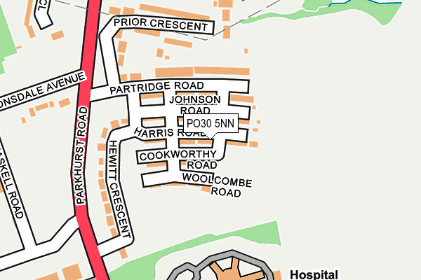 PO30 5NN map - OS OpenMap – Local (Ordnance Survey) PO30 5NN map - OS OpenMap – Local (Ordnance Survey)