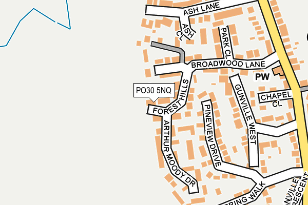PO30 5NQ map - OS OpenMap – Local (Ordnance Survey)