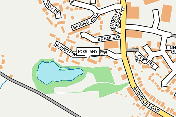 PO30 5NY map - OS OpenMap – Local (Ordnance Survey) PO30 5NY map - OS OpenMap – Local (Ordnance Survey)