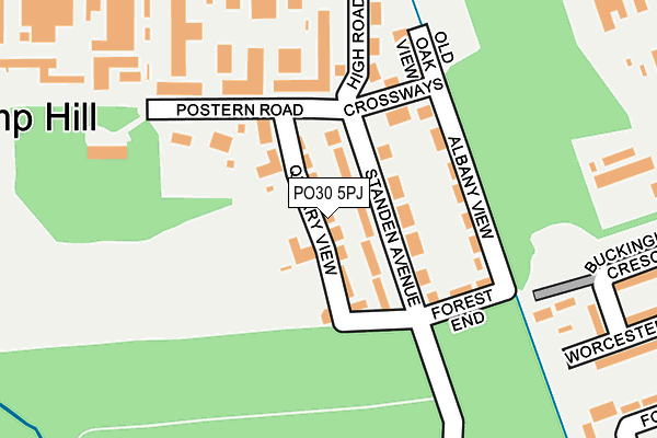 PO30 5PJ map - OS OpenMap – Local (Ordnance Survey) PO30 5PJ map - OS OpenMap – Local (Ordnance Survey)