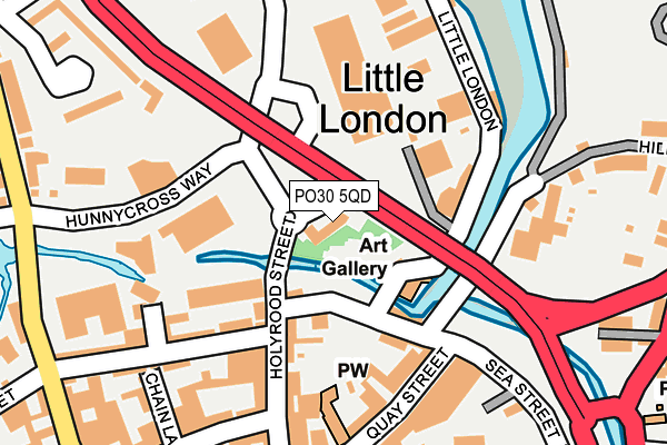 PO30 5QD map - OS OpenMap – Local (Ordnance Survey) PO30 5QD map - OS OpenMap – Local (Ordnance Survey)