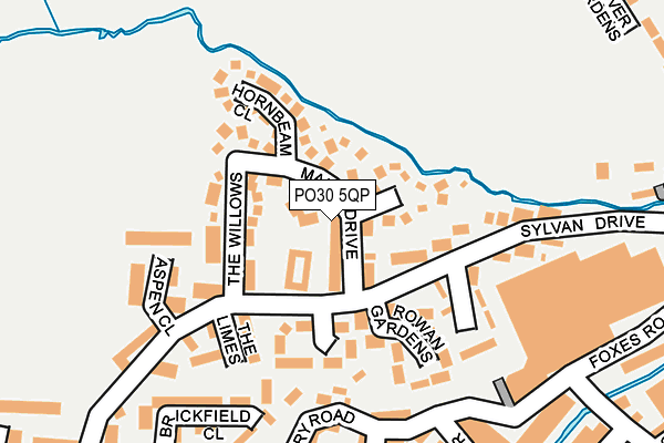 PO30 5QP map - OS OpenMap – Local (Ordnance Survey) PO30 5QP map - OS OpenMap – Local (Ordnance Survey)