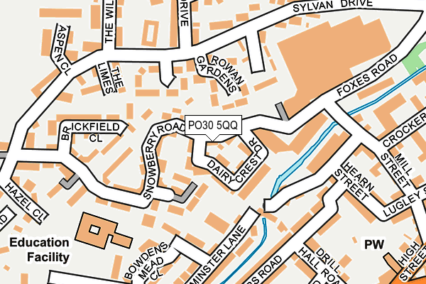 PO30 5QQ map - OS OpenMap – Local (Ordnance Survey) PO30 5QQ map - OS OpenMap – Local (Ordnance Survey)