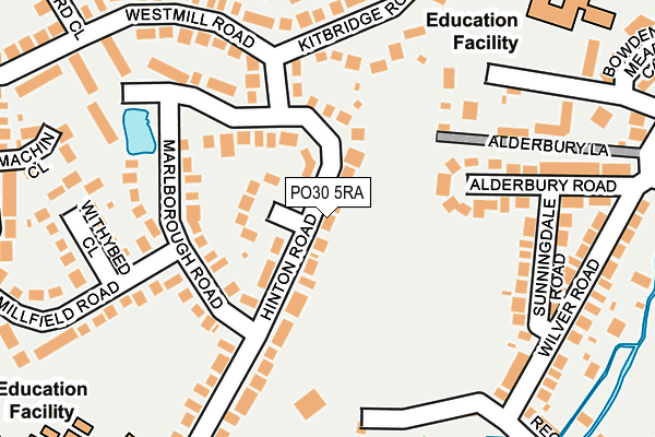 PO30 5RA map - OS OpenMap – Local (Ordnance Survey) PO30 5RA map - OS OpenMap – Local (Ordnance Survey)