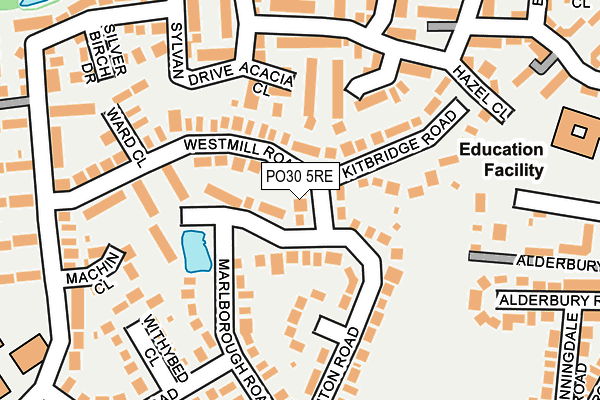 PO30 5RE map - OS OpenMap – Local (Ordnance Survey) PO30 5RE map - OS OpenMap – Local (Ordnance Survey)
