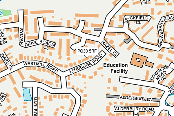 PO30 5RF map - OS OpenMap – Local (Ordnance Survey)
