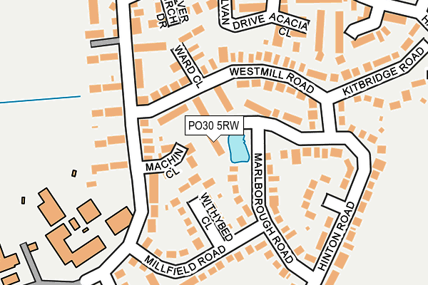 PO30 5RW map - OS OpenMap – Local (Ordnance Survey) PO30 5RW map - OS OpenMap – Local (Ordnance Survey)