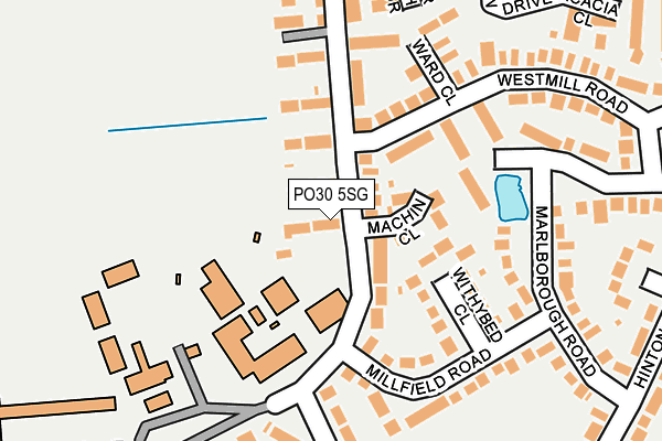 PO30 5SG map - OS OpenMap – Local (Ordnance Survey) PO30 5SG map - OS OpenMap – Local (Ordnance Survey)