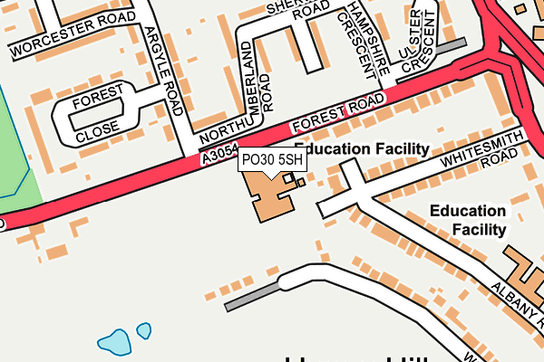 PO30 5SH map - OS OpenMap – Local (Ordnance Survey) PO30 5SH map - OS OpenMap – Local (Ordnance Survey)