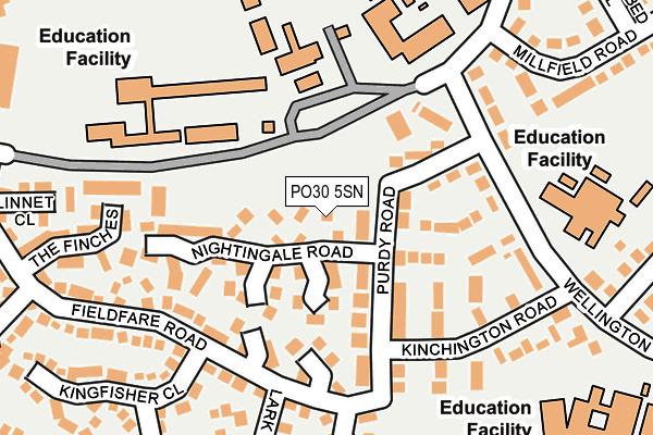 PO30 5SN map - OS OpenMap – Local (Ordnance Survey) PO30 5SN map - OS OpenMap – Local (Ordnance Survey)