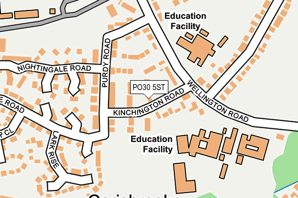 PO30 5ST map - OS OpenMap – Local (Ordnance Survey) PO30 5ST map - OS OpenMap – Local (Ordnance Survey)
