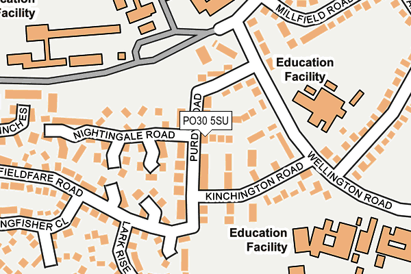 PO30 5SU map - OS OpenMap – Local (Ordnance Survey) PO30 5SU map - OS OpenMap – Local (Ordnance Survey)