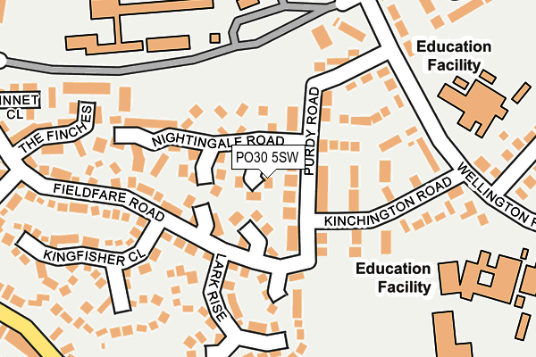 PO30 5SW map - OS OpenMap – Local (Ordnance Survey) PO30 5SW map - OS OpenMap – Local (Ordnance Survey)