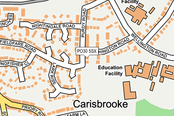 PO30 5SX map - OS OpenMap – Local (Ordnance Survey) PO30 5SX map - OS OpenMap – Local (Ordnance Survey)
