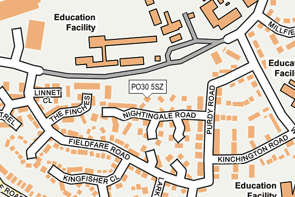 PO30 5SZ map - OS OpenMap – Local (Ordnance Survey) PO30 5SZ map - OS OpenMap – Local (Ordnance Survey)