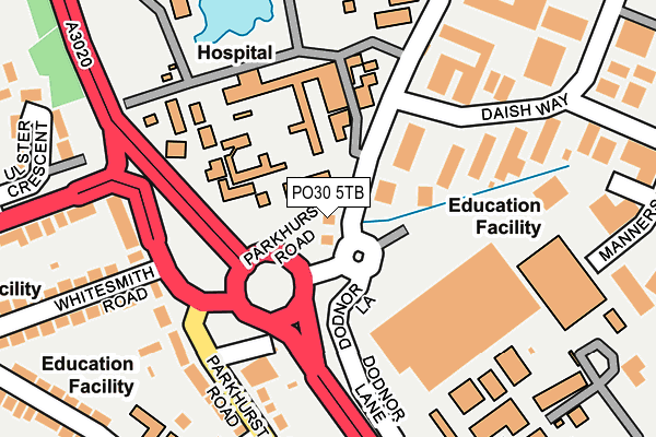 PO30 5TB map - OS OpenMap – Local (Ordnance Survey) PO30 5TB map - OS OpenMap – Local (Ordnance Survey)