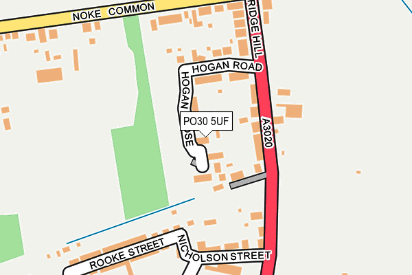 PO30 5UF map - OS OpenMap – Local (Ordnance Survey) PO30 5UF map - OS OpenMap – Local (Ordnance Survey)