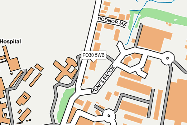 PO30 5WB map - OS OpenMap – Local (Ordnance Survey) PO30 5WB map - OS OpenMap – Local (Ordnance Survey)
