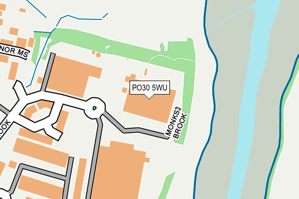 PO30 5WU map - OS OpenMap – Local (Ordnance Survey) PO30 5WU map - OS OpenMap – Local (Ordnance Survey)
