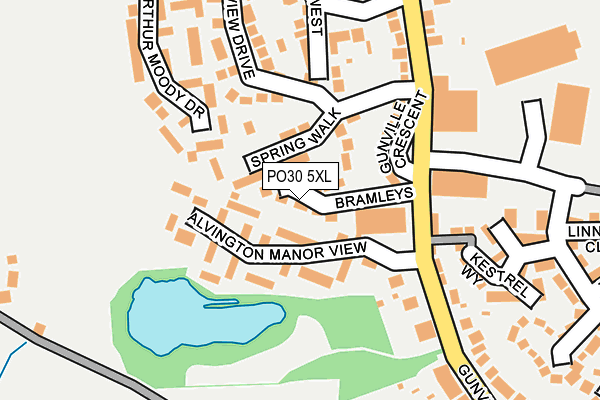 PO30 5XL map - OS OpenMap – Local (Ordnance Survey) PO30 5XL map - OS OpenMap – Local (Ordnance Survey)