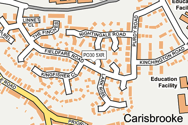 PO30 5XR map - OS OpenMap – Local (Ordnance Survey) PO30 5XR map - OS OpenMap – Local (Ordnance Survey)