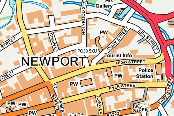 PO30 5XU map - OS OpenMap – Local (Ordnance Survey) PO30 5XU map - OS OpenMap – Local (Ordnance Survey)