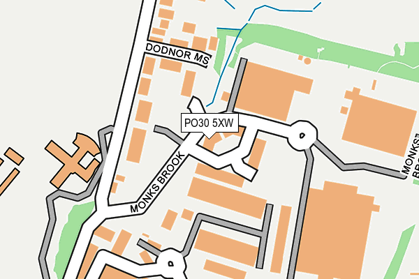 PO30 5XW map - OS OpenMap – Local (Ordnance Survey) PO30 5XW map - OS OpenMap – Local (Ordnance Survey)