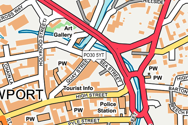 PO30 5YT map - OS OpenMap – Local (Ordnance Survey) PO30 5YT map - OS OpenMap – Local (Ordnance Survey)