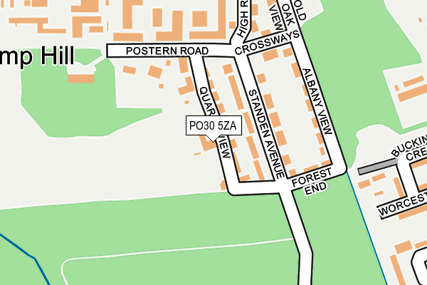 PO30 5ZA map - OS OpenMap – Local (Ordnance Survey) PO30 5ZA map - OS OpenMap – Local (Ordnance Survey)