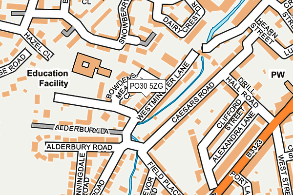 PO30 5ZG map - OS OpenMap – Local (Ordnance Survey) PO30 5ZG map - OS OpenMap – Local (Ordnance Survey)
