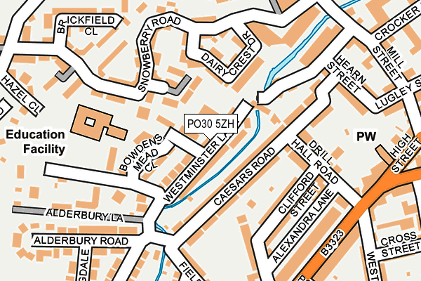PO30 5ZH map - OS OpenMap – Local (Ordnance Survey) PO30 5ZH map - OS OpenMap – Local (Ordnance Survey)