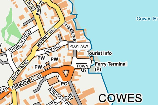 PO31 7AW map - OS OpenMap – Local (Ordnance Survey) PO31 7AW map - OS OpenMap – Local (Ordnance Survey)