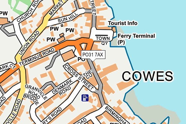 PO31 7AX map - OS OpenMap – Local (Ordnance Survey) PO31 7AX map - OS OpenMap – Local (Ordnance Survey)