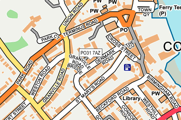 PO31 7AZ map - OS OpenMap – Local (Ordnance Survey) PO31 7AZ map - OS OpenMap – Local (Ordnance Survey)