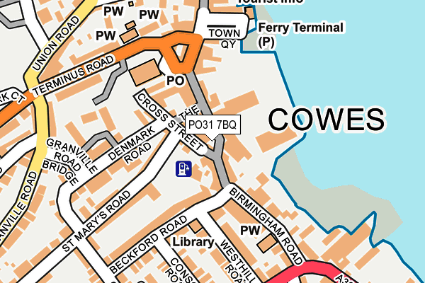 PO31 7BQ map - OS OpenMap – Local (Ordnance Survey) PO31 7BQ map - OS OpenMap – Local (Ordnance Survey)