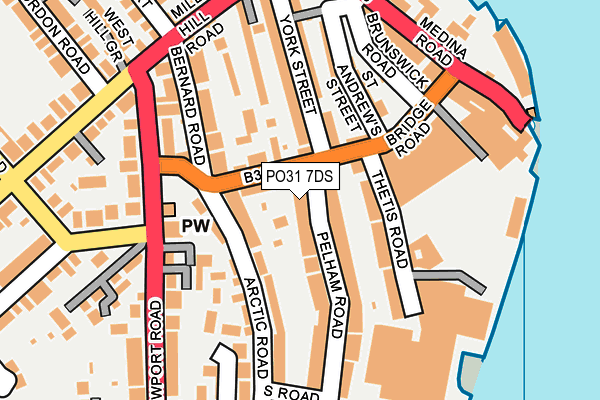 PO31 7DS map - OS OpenMap – Local (Ordnance Survey)