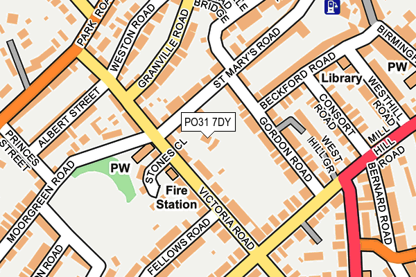 PO31 7DY map - OS OpenMap – Local (Ordnance Survey) PO31 7DY map - OS OpenMap – Local (Ordnance Survey)
